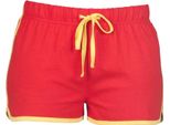 Sf - Pantaloncini Da Donna PC3562 (36 De) (Rosso/Giallo)