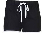 Sf - Pantaloncini Da Donna PC3562 (36 De) (Nero/Bianco)
