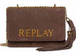 Replay Pelle Borsa A Tracolla Crossbody Bag Partridge Marrone
