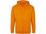 Awdis - Felpa Con Cappuccio E Zip Integrale Da Uomo PC5104 (L) (Arancione)