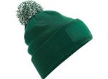 Beechfield - Berretto "Snowstar"" PC5099 (Taglia Unica) (Verde Bottiglia/Bianco Naturale)"