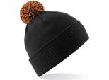 Beechfield - Berretto "Snowstar"" Per Uomo/Donna Unisex PC4146 (Taglia Unica) (Nero/Arancione)"