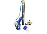 Tiefbrunnenpumpe, 3 Zoll Brunnenpumpe mit Druckschalter 8,4 Bar 3780 L/h