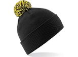 Beechfield - Berretto "Snowstar"" Per Uomo/Donna Unisex PC4146 (Taglia Unica) (Nero/Giallo)"