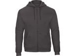 B&C - Felpa Con Cappuccio "ID.205 50/50"" Con Zip A Tutta Lunghezza Per Uomo/Donna Unisex RW9137 (S) (Antracite)"