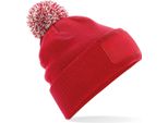Beechfield - Berretto "Snowstar"" Per Uomo/Donna Unisex RW8795 (Taglia Unica) (Rosso/Bianco Naturale)"