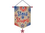 Amscan - Bandiera "Stars & Stripes"" - Lino SG24226 (Taglia Unica) (Marrone/Rosso/Blu)"