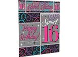 Amscan - Decorazione Da Parete, 16° Compleanno - Plastica SG31008 (Taglia Unica) (Colorato)