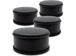 1.06 Set Di 4 Fermaporta 1,1 Kg - Circa 11 X 5,5 Cm - Colore: Nero (Set Di 4)