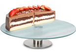 1.04 Alzata Per Dolci In Vetro Su Piede - Ø 30 Circa - Alzata Per Dolci Girevole