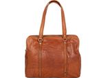 Spikes & Sparrow Pelle Borsa A Tracolla Laptop Bag Con Scomparto Per Laptop Kansas Shoulderbag Brandy Marrone