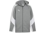 Puma Teamevostripe Giacca Con Cappuccio Uomo Grigio Erica Argento Taglia Xl