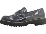 Semler Elena Scarpe Da Donna In Vernice Stropicciata Mocassini Neri Per Il Tempo Libero, Numero Di Scarpe:Eur 38.5 | Uk 5.5