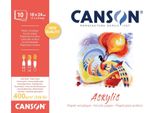 Canson C31067P000 Blocco Di Carta Da Disegno Canson "Acrylic"", 180 X 240 Mm, 400 G/Mq"