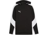 Puma Teamevostripe Felpa Con Cappuccio Uomo Nero Argento Taglia S