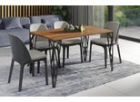 Tavolo Da Pranzo Endo-MöBel Rulo 130Cm - 210Cm Tavolo Da Cucina Design Allungabile Struttura In Metallo (Rovere Stirling)