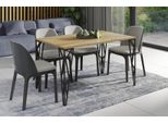 Tavolo Da Pranzo Endo-MöBel Rulo 130Cm - 210Cm Allungabile Tavolo Da Cucina Di Design Struttura In Metallo (Rovere Wotan)
