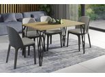 Tavolo Da Pranzo Endo-MöBel Rulo 130Cm - 210Cm Tavolo Da Cucina Design Allungabile Struttura In Metallo (Rovere Naturale)