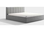 Bettrahmen ohne Matratze, - Tino 180 Grau Schlafzimmerbett, Schlafzimmermöbel, Skandinavischer Stil, Gepolstertes Bett