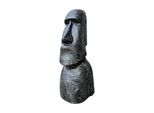 Statua Testa Di Moai - Scultura Per La Decorazione Del Giardino - Figura Dell'isola Di Pasqua In Sabbia Lavica Grigia