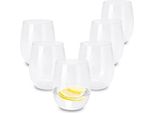 Bicchiere Di Plastica Da 500 Ml - Set Di 6 - Bicchiere Di Vetro Da Campeggio