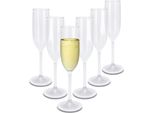 Bicchiere Da Champagne In Plastica 165Ml - Set Di 6 - Bicchiere Da Champagne Da Campeggio