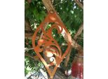 Ornamento A Cono Per Albero Di Natale In Acciaio Inox - 25 Cm