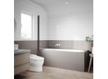 Sonni Attacco Per Vasca 80X140Cm, Cabina Doccia Incernierata Nera, Vetro Nano 6Mm Esg Per Vasche Da Bagno