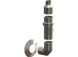 Atec Basis-Set Ironpoly F. Aw-Instal. Edelstahl Blank Dn 80/125