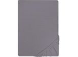 Cloudcomfort Basic Lenzuolo Matrimoniale In Jersey Elasticizzato Grigio Scuro 140 X 190 - 160 X 200 Cm