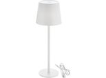 1.01 Lampada Da Tavolo Ricaricabile A Led In Metallo Touch - Circa 26X9 Cm - 3 Tonalità Di Bianco / Ricaricabile Via Usb - Colore: Bianco