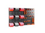 Scaffale A Muro Per Officina Portautensili Scatole Impilabili Pannelli A Muro Con Scatole Scaffale Di Smistamento 9 Pz. Scatola Con Coperchio Scaffale A Parete 120 X 80 Cm Portautensili Scaffale A Scivolo Contenitori A Giorno Sistema Di Stoccaggio In Plastica