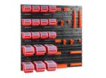 Scaffale A Muro Per Officina Portautensili Scatole Impilabili Pannelli A Muro Con Scatole Scaffale Di Smistamento 18 Pz. Scatola Con Coperchio Scaffale A Parete 80 X 80 Cm Portautensili Scaffale A Scivolo Contenitori Aperti Sistema Di Stoccaggio In Plastica