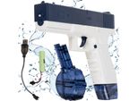 Pistola Elettrica Ad Acqua Automatica A Batteria Con Due Caricatori A Lunga Gittata Giocattolo Ad Acqua Blu 23189