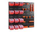 Scaffale A Muro Per Officina Portautensili Scatole Impilabili Pannelli A Muro Con Scatole Scaffale Di Smistamento 12 Pz. Scatola Con Coperchio Scaffale A Parete 80 X 80 Cm Portautensili Scaffale A Scivolo Contenitori Aperti Sistema Di Stoccaggio In Plastica