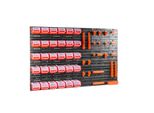 Scaffale A Muro Per Officina Portautensili Scatole Impilabili Pannelli A Muro Con Scatole Scaffale Di Smistamento 30 Pz. Scatola Con Coperchio Scaffale A Parete 120 X 80 Cm Portautensili Scaffale A Scivolo Contenitori Aperti Sistema Di Stoccaggio In Plastica