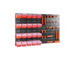 Scaffale A Muro Per Officina Portautensili Scatole Impilabili Pannelli A Muro Con Scatole Scaffale Di Smistamento 20 Pz. Scatola Con Coperchio Scaffale A Parete 120 X 80 Cm Portautensili Scaffale A Scivolo Contenitori Aperti Sistema Di Stoccaggio In Plastica