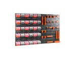 Scaffale A Muro Per Officina Portautensili Scatole Impilabili Pannelli A Muro Con Scatole Scaffale Di Smistamento 30 Pz. Scatola Con Coperchio Scaffale A Parete 120 X 80 Cm Portautensili Scaffale A Scivolo Contenitori Aperti Sistema Di Stoccaggio In Plastica