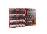 Scaffale A Muro Per Officina Portautensili Scatole Impilabili Pannelli A Muro Con Scatole Scaffale Di Smistamento 20 Pz. Scatola Con Coperchio Scaffale A Parete 120 X 80 Cm Portautensili Scaffale A Scivolo Contenitori Aperti Sistema Di Stoccaggio In Plastica