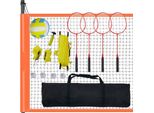 Set Di Reti Combinato Per Pallavolo E Badminton All'aperto, Portatile E Regolabile In Altezza