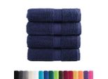 Vidaxl Asciugamani Per Ospiti Premium Solund 4 Pz. Blu Navy 30X50 Cm 600 G/M²