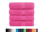 Vidaxl Asciugamani Premium Per Ospiti Solund 4 Pz. Rosa 30X50 Cm 600 G/M²