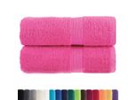 Vidaxl Asciugamani Premium Per Ospiti Solund 2 Pz. Rosa 30X50 Cm 600 G/M²