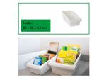 Set Di 2 Armadietti Per Medicinali Novaliv - 25 X 16 Cm Bianco E Grigio Antracite Con Divisorio - Contenitore Per Pillole, Gesso E Vitamine