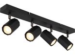 Globo Lighting|Faro In Metallo Nero Opaco, 4X GU10