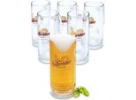 Bicchiere Da Birra HasseröDer Con Manico - 0,25 Litri / Set Di 6 - Boccale Da Birra In Vetro Pils