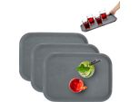 Set Di 3 Vassoi Da Portata Relaxdays In Grigio