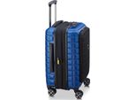Delsey Paris Carrello Con Scomparto Per Laptop Shadow 5.0 Expandable 4DR Business Cabin Trolley 55 Blue