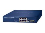 Planet Ipv6/Ipv4 - 8 Porte Gestite L2/L4 Gigabit Ethernet (10/100/1000) Power Over Ethernet (Poe) 1U Blu (GS-4210-8UP2S