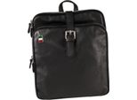 Florence Zaino City Con Cerniera A Pressione In Pelle Nera ORM102S